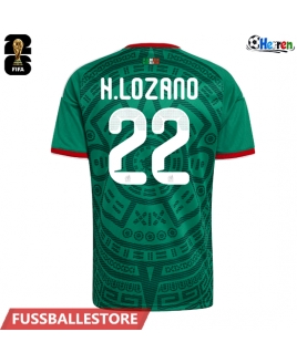 Günstige Mexiko Hirving Lozano #22 Heimtrikot WM 2026 Kurzarm
